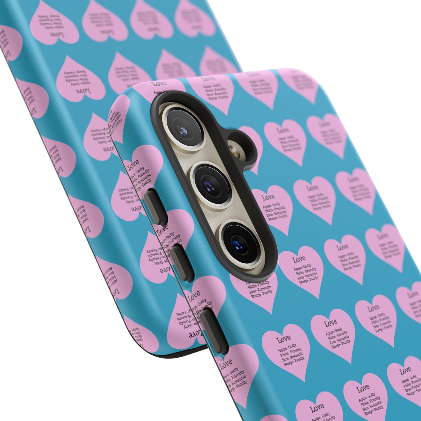 Hearts-A-Flutter Phone Case (Samsung)(Turquoise)