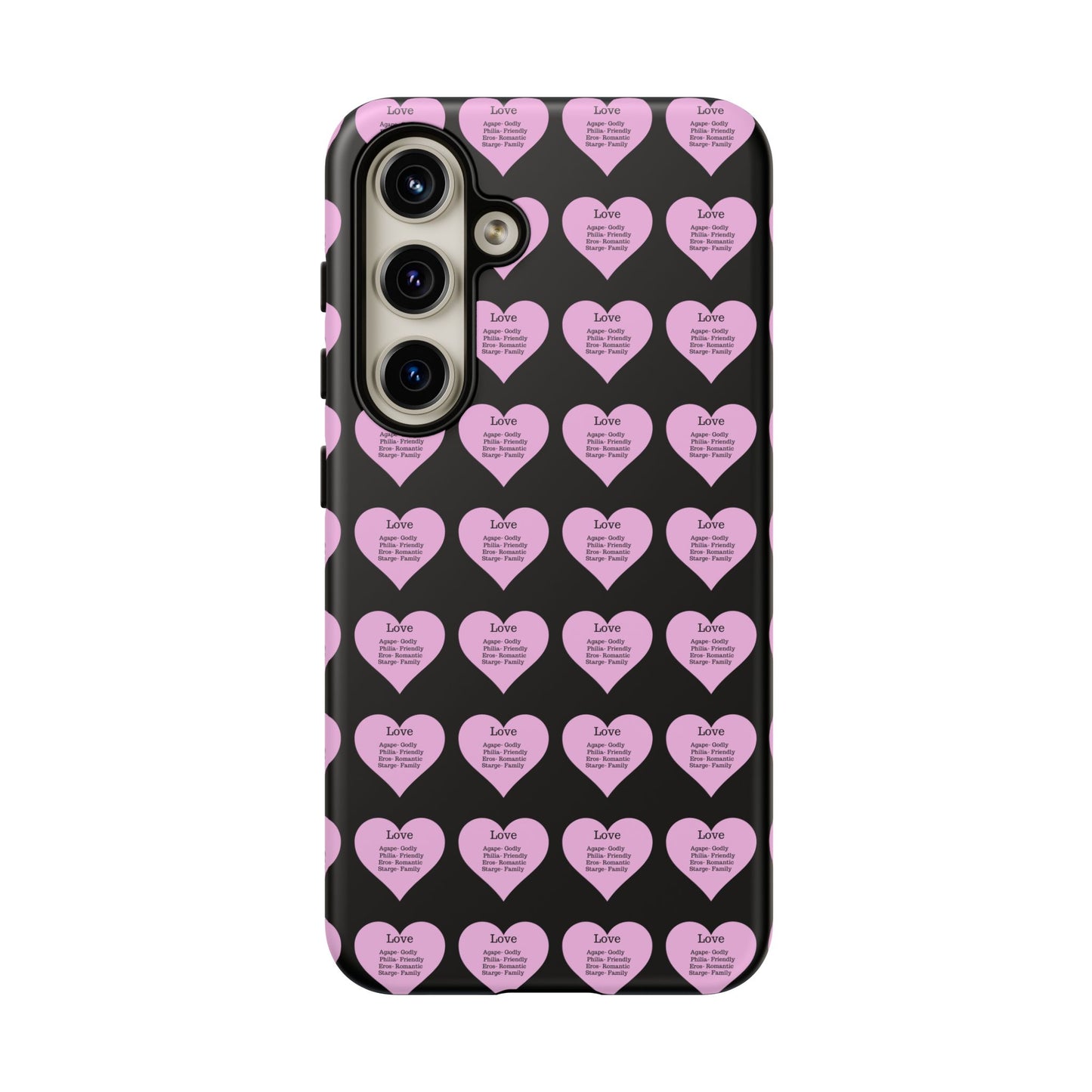 Hearts-A-Flutter Phone Case (Samsung)(Black)
