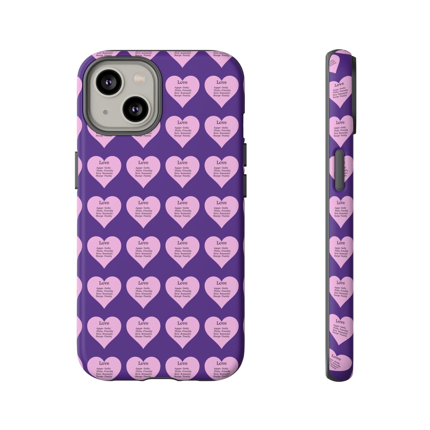 Hearts-A-Flutter Phone Case (iPhone, Google Pixel)(Purple)