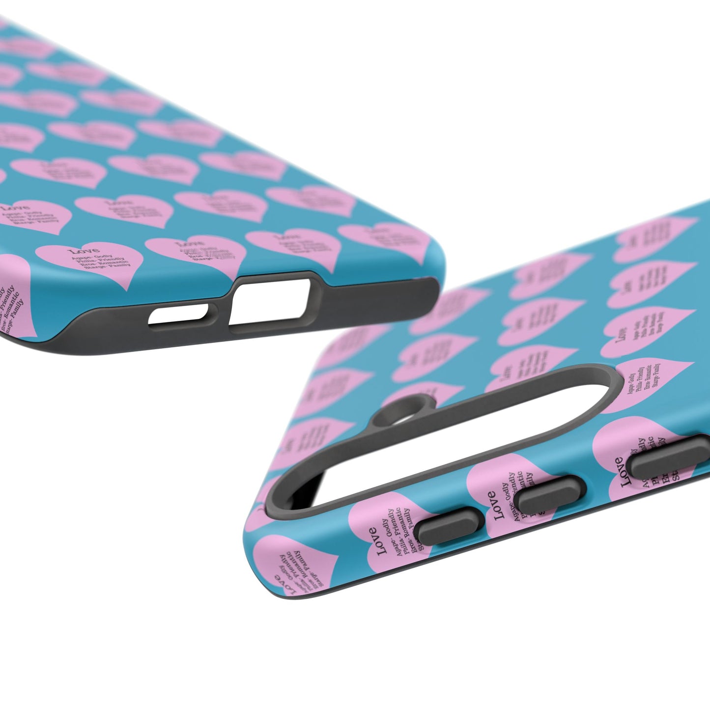 Hearts-A-Flutter Phone Case (Samsung)(Turquoise)