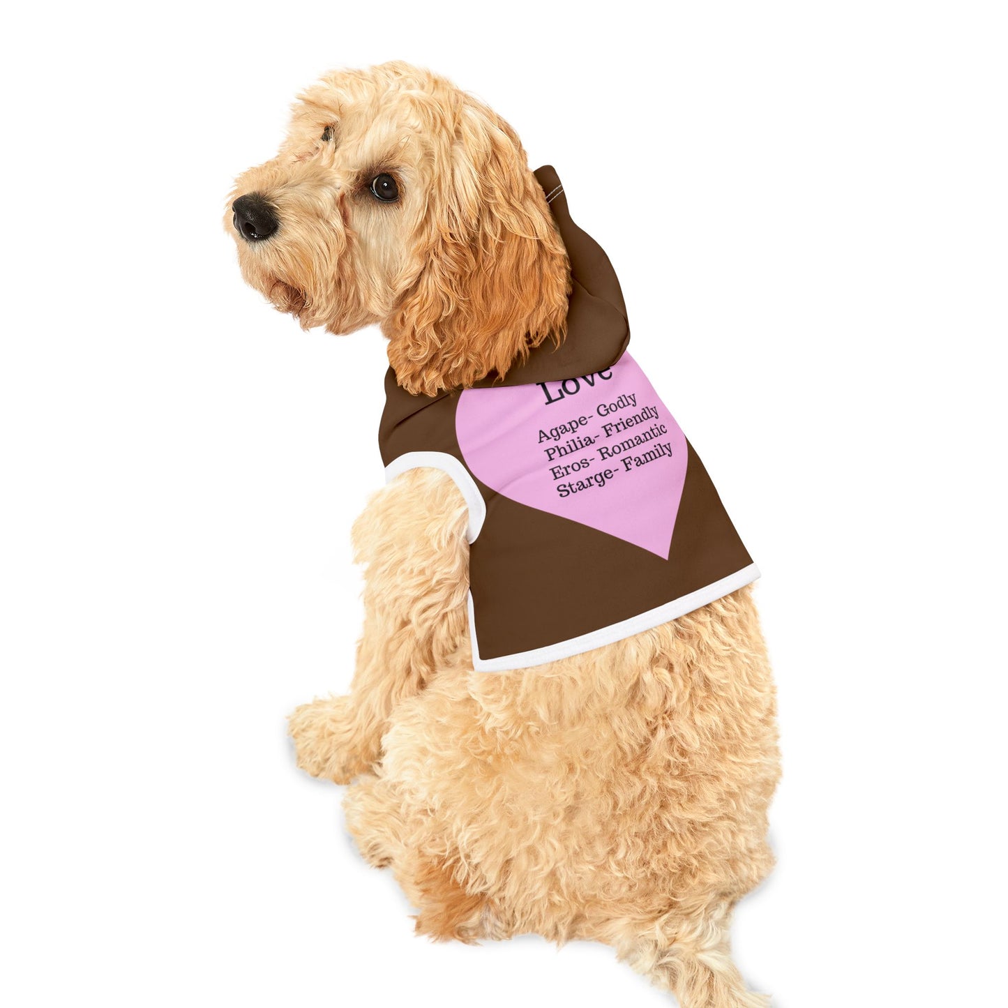 Charming Heart Pet Hoodie (Brown)
