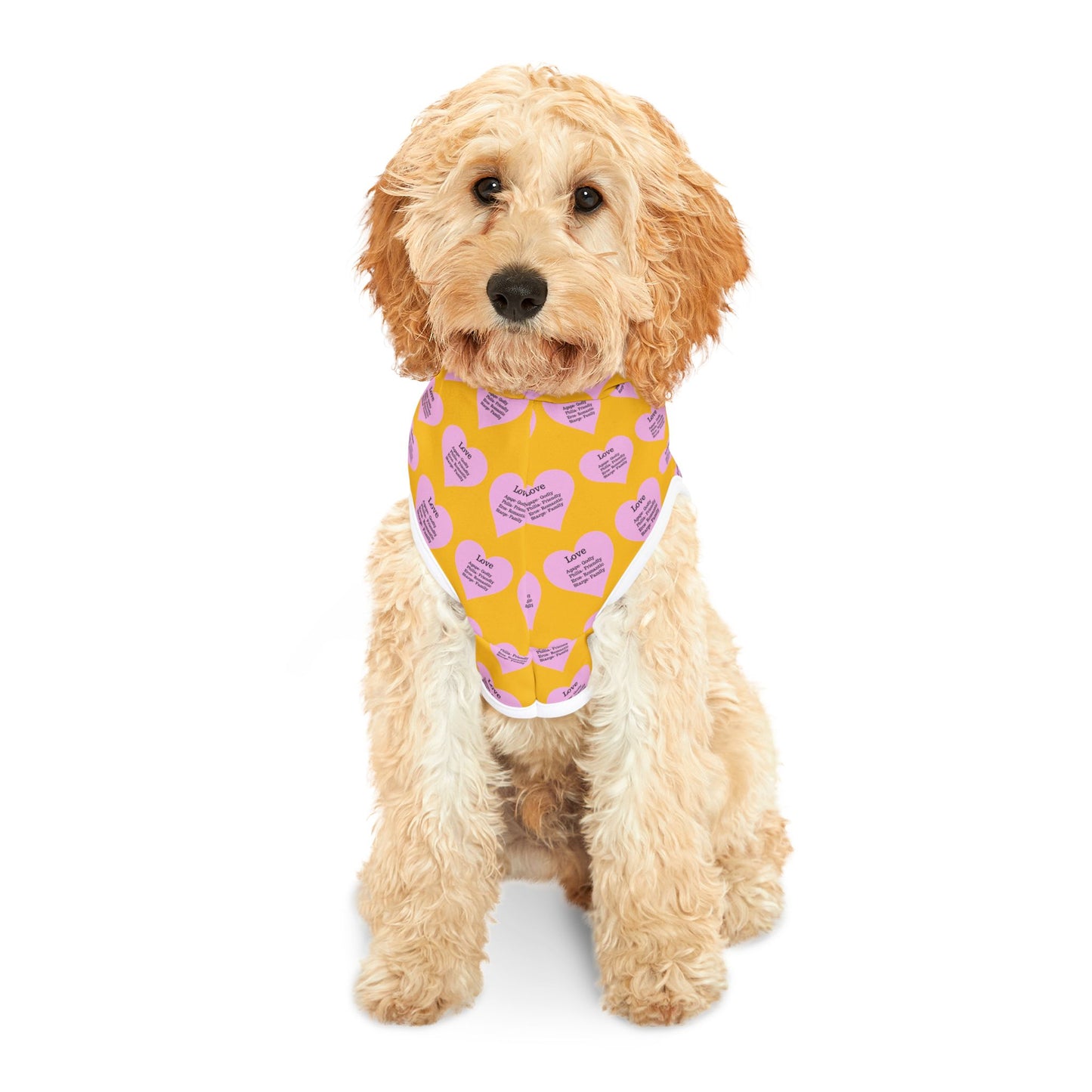 Charming Heart Pet Hoodie Pattern (Yellow)