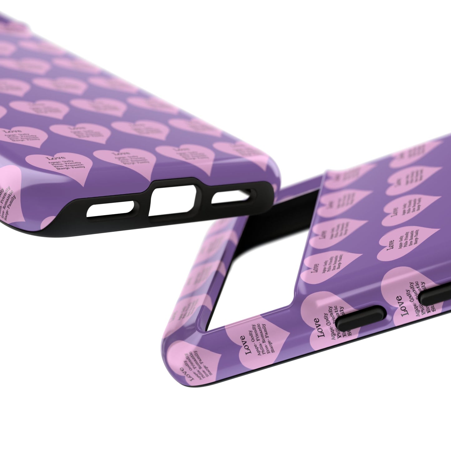 Hearts-A-Flutter Phone Case (iPhone, Google Pixel)(Light purple)