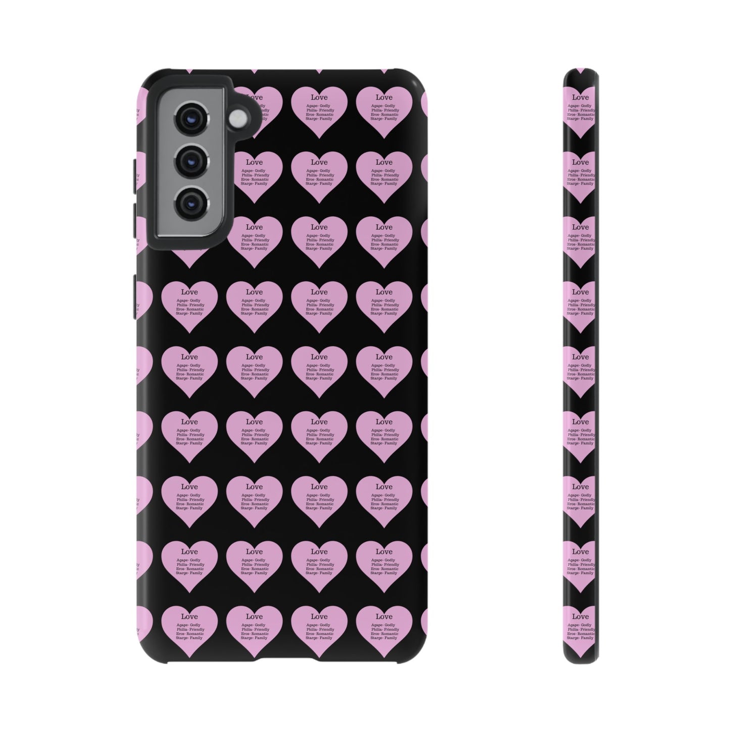 Hearts-A-Flutter Phone Case (Samsung)(Black)