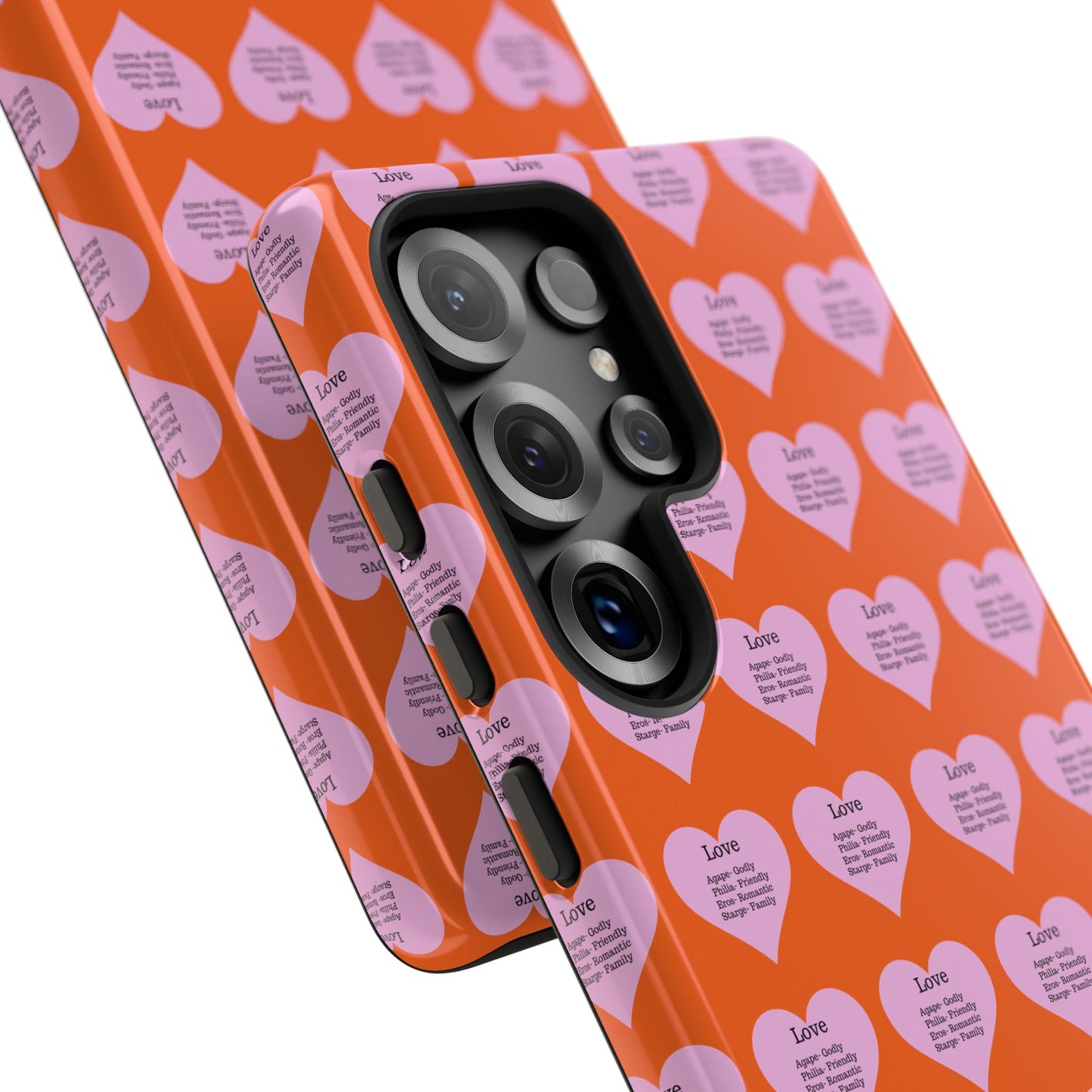 Hearts-A-Flutter Phone Case (Samsung)(Orange)