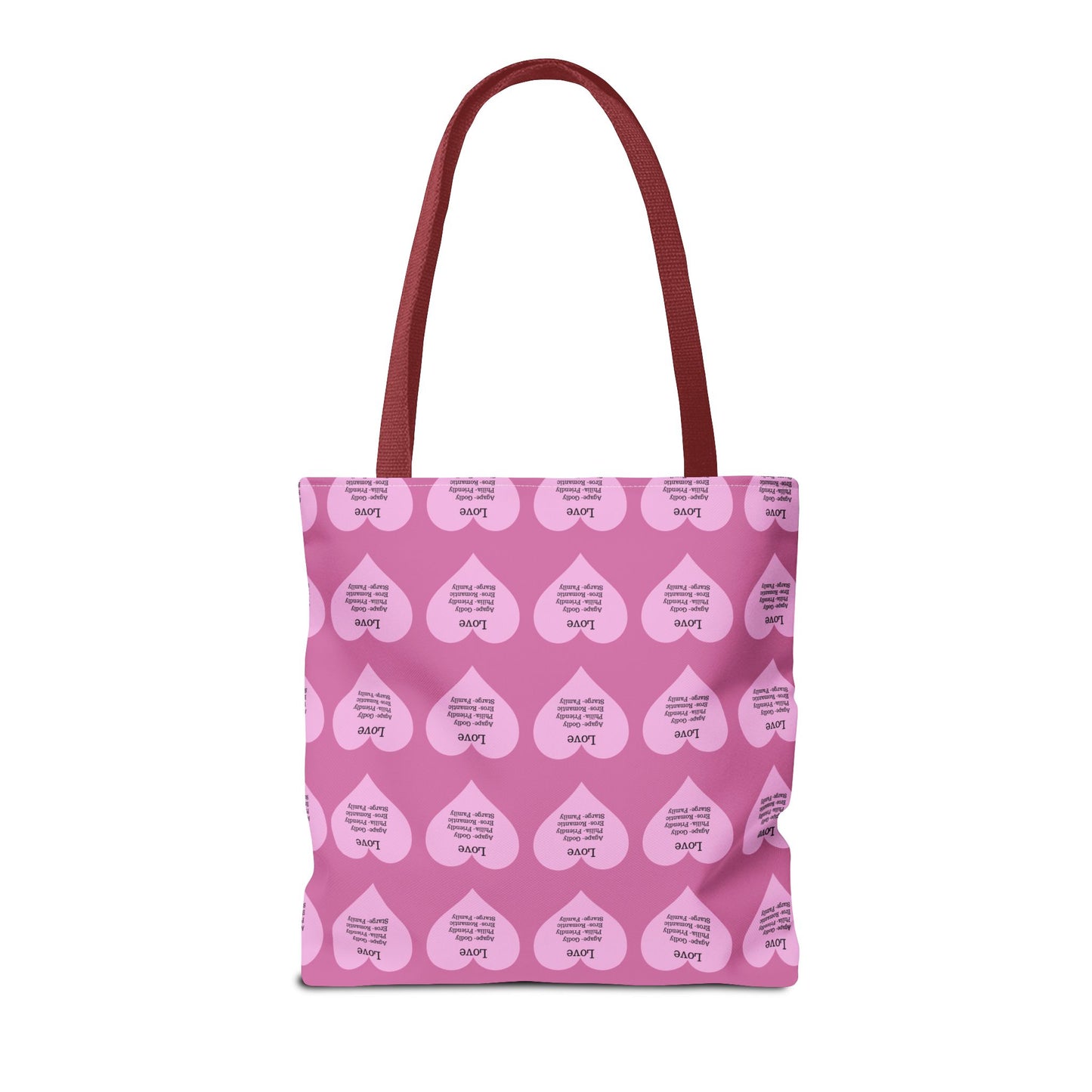 Pink Hearts Tote Bag (Light pink)