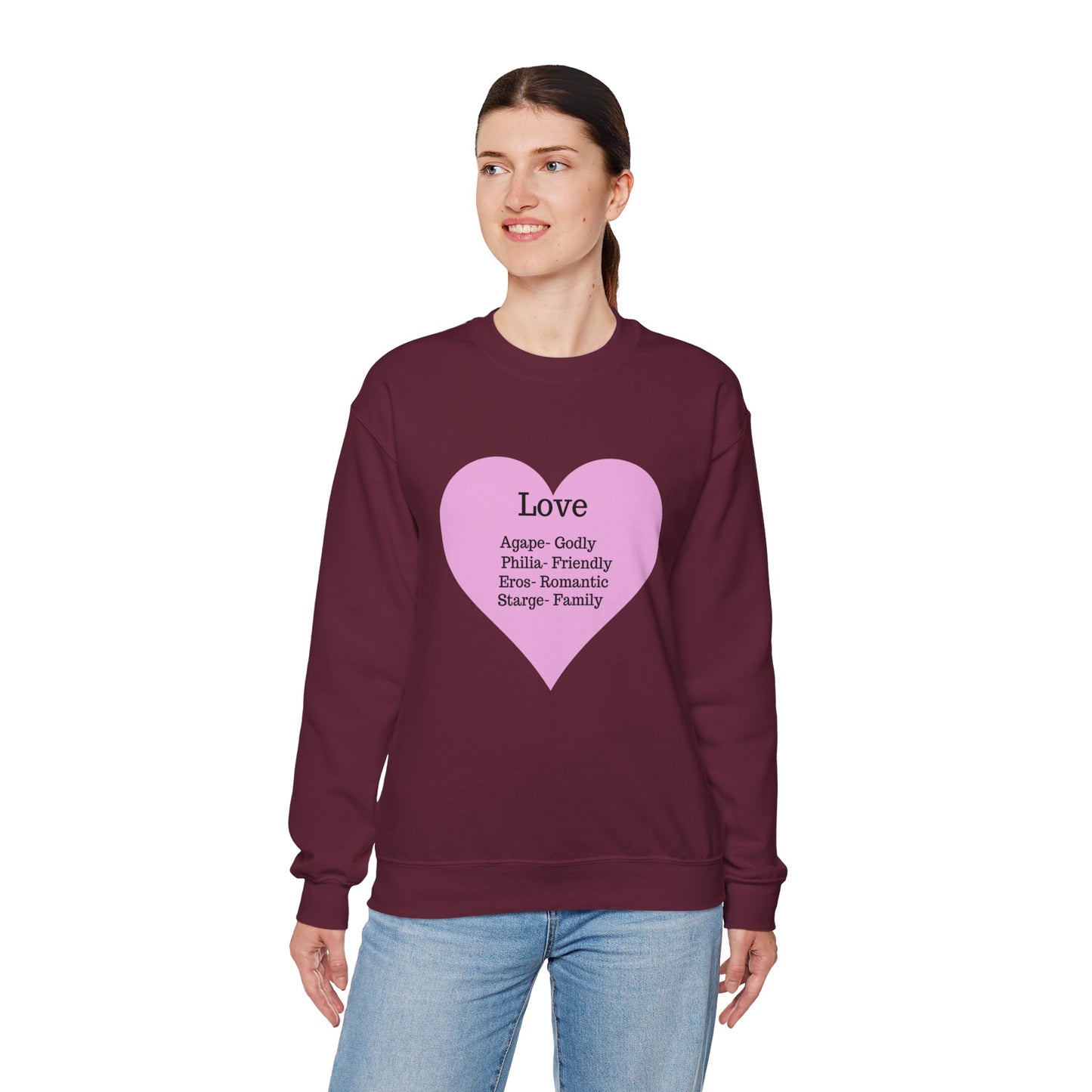 Types of Love Heart Unisex Sweatshirt