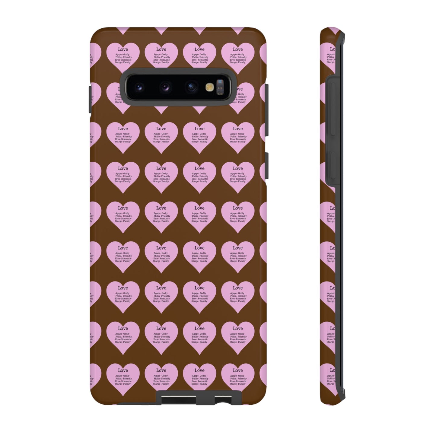 Hearts-A-Flutter Phone Case (Samsung)(Brown)