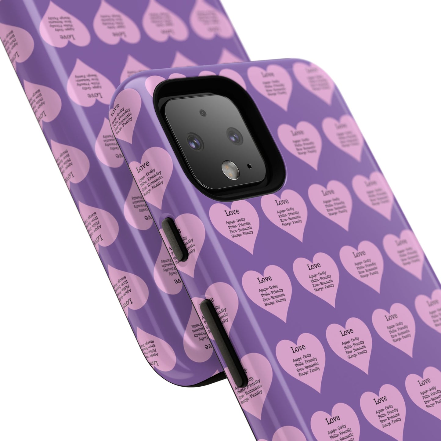 Hearts-A-Flutter Phone Case (iPhone, Google Pixel)(Light purple)