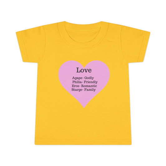 Types of Love Heart Toddler T-Shirt