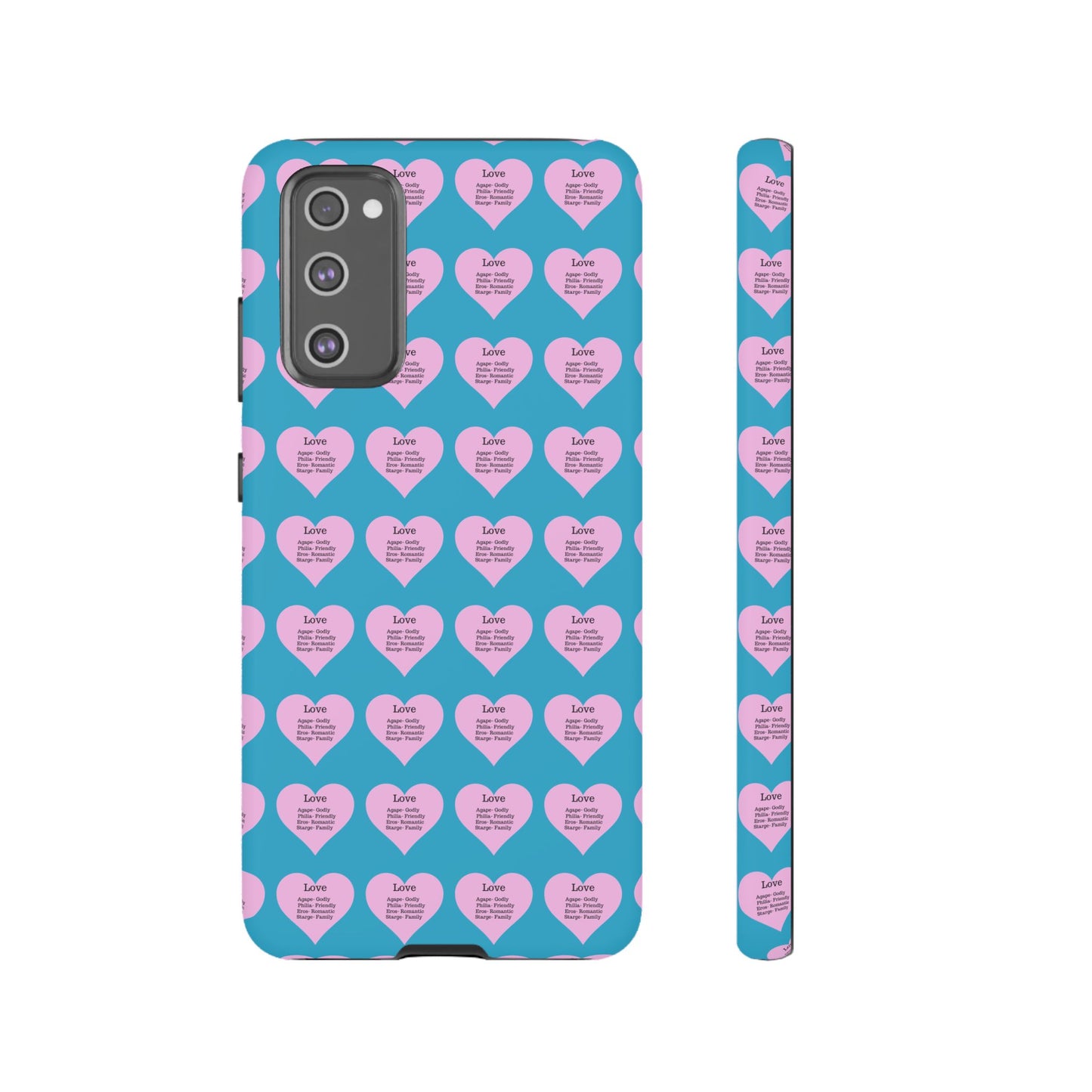 Hearts-A-Flutter Phone Case (Samsung)(Turquoise)