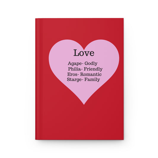 Charming Heart Hardcover Journal - Lined Pages (Dark red)