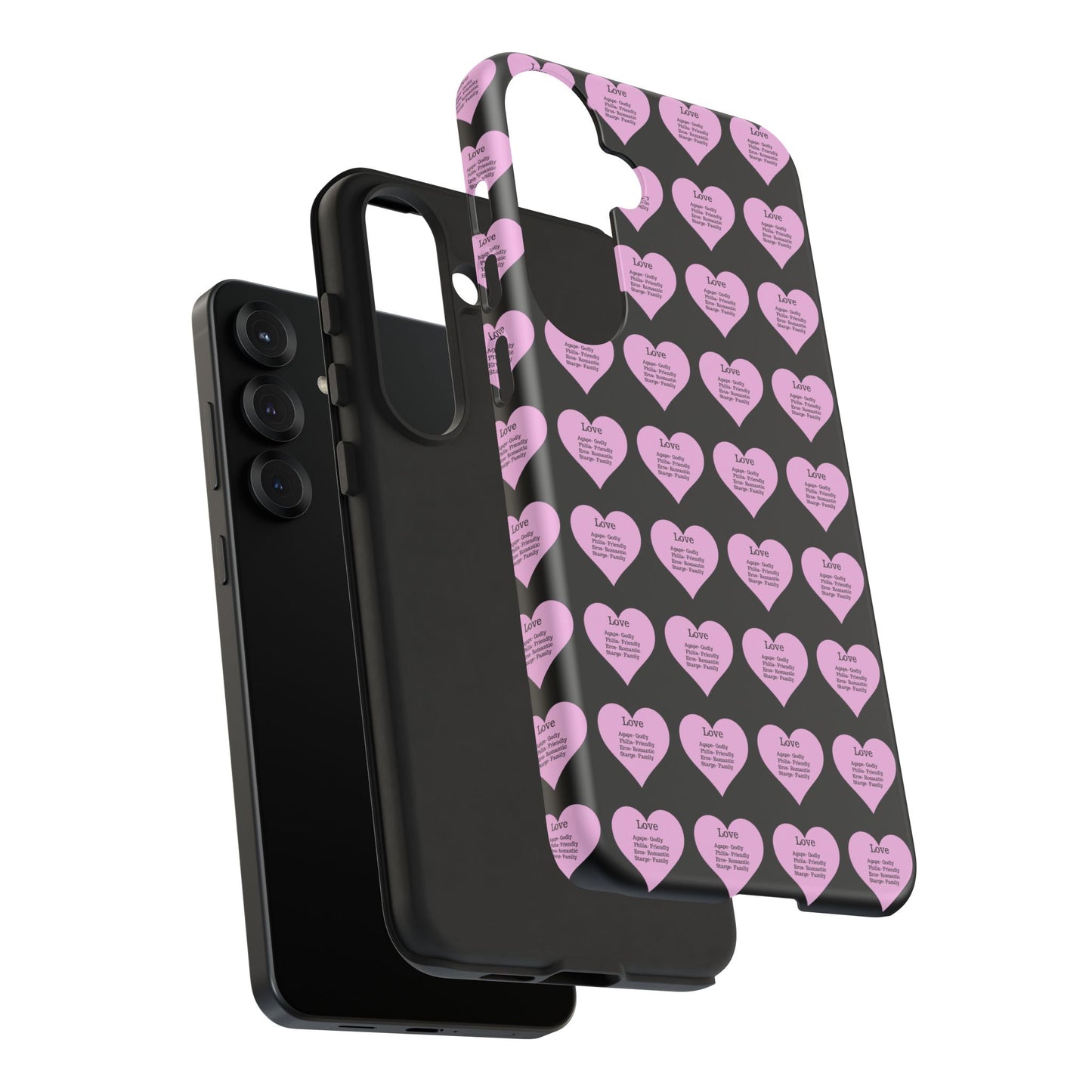 Hearts-A-Flutter Phone Case (Samsung)(Black)