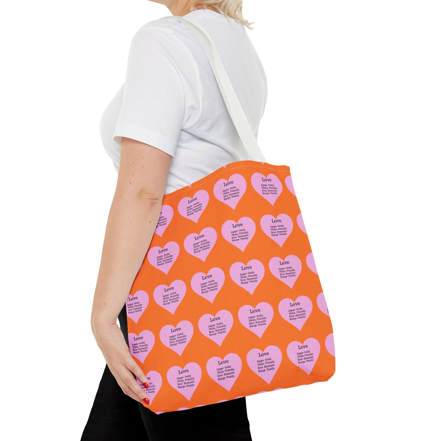 Pink Hearts Tote Bag (Crusta)