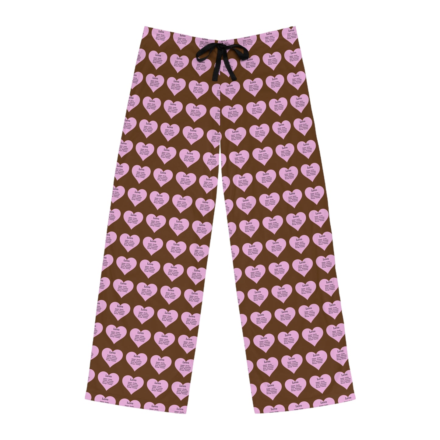 Men's All-Over Print Pajama Pants (Brown)