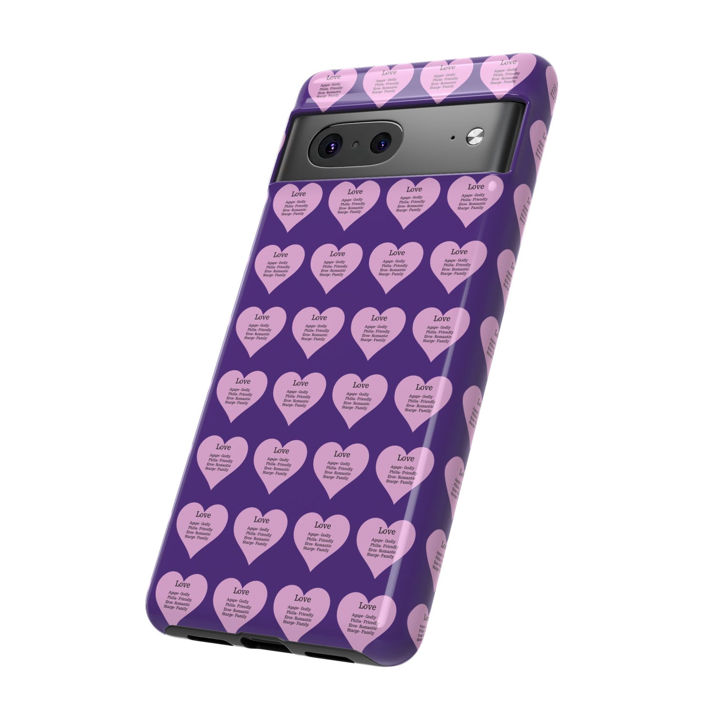 Hearts-A-Flutter Phone Case (iPhone, Google Pixel)(Purple)