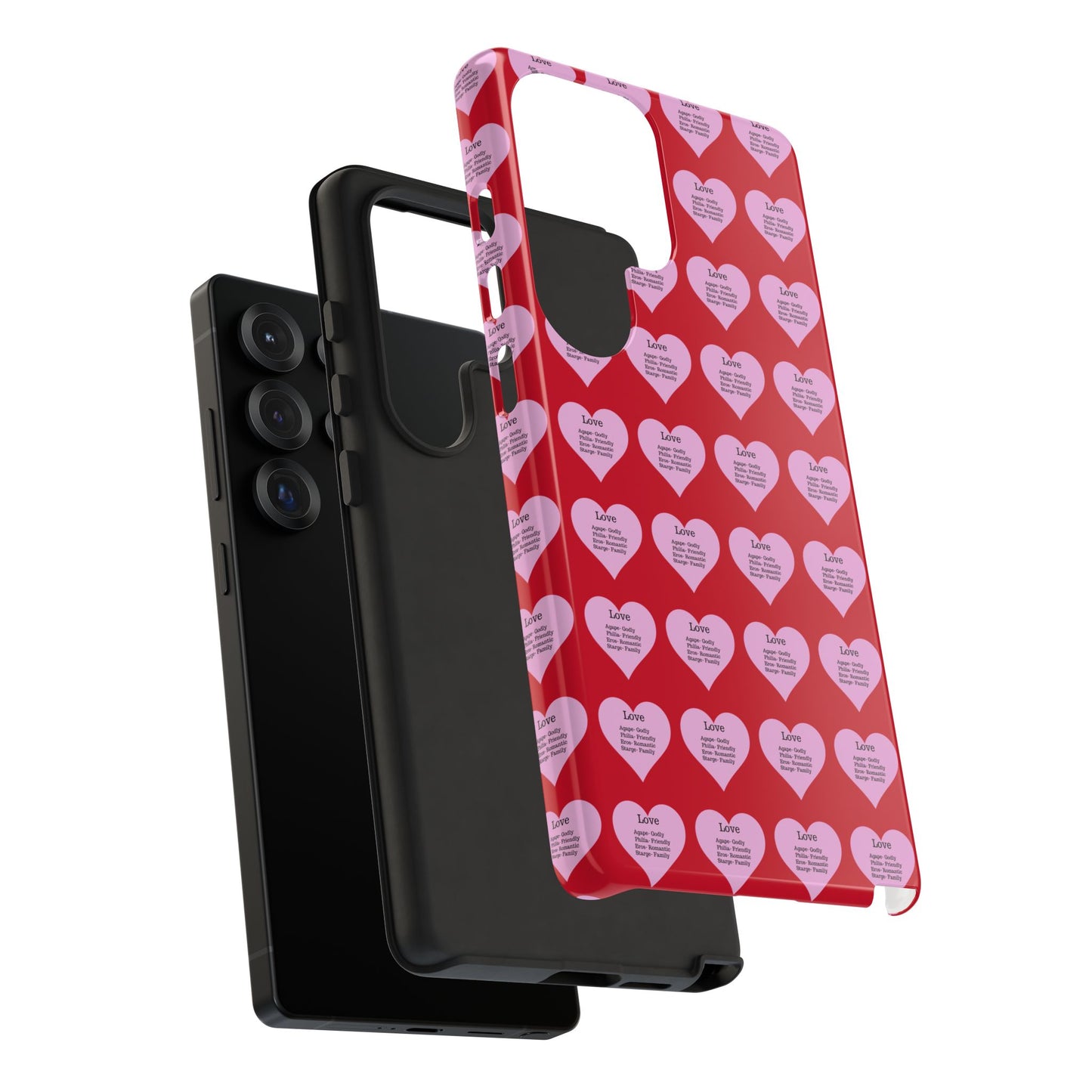 Hearts-A-Flutter Phone Case (Samsung)(Dark red)