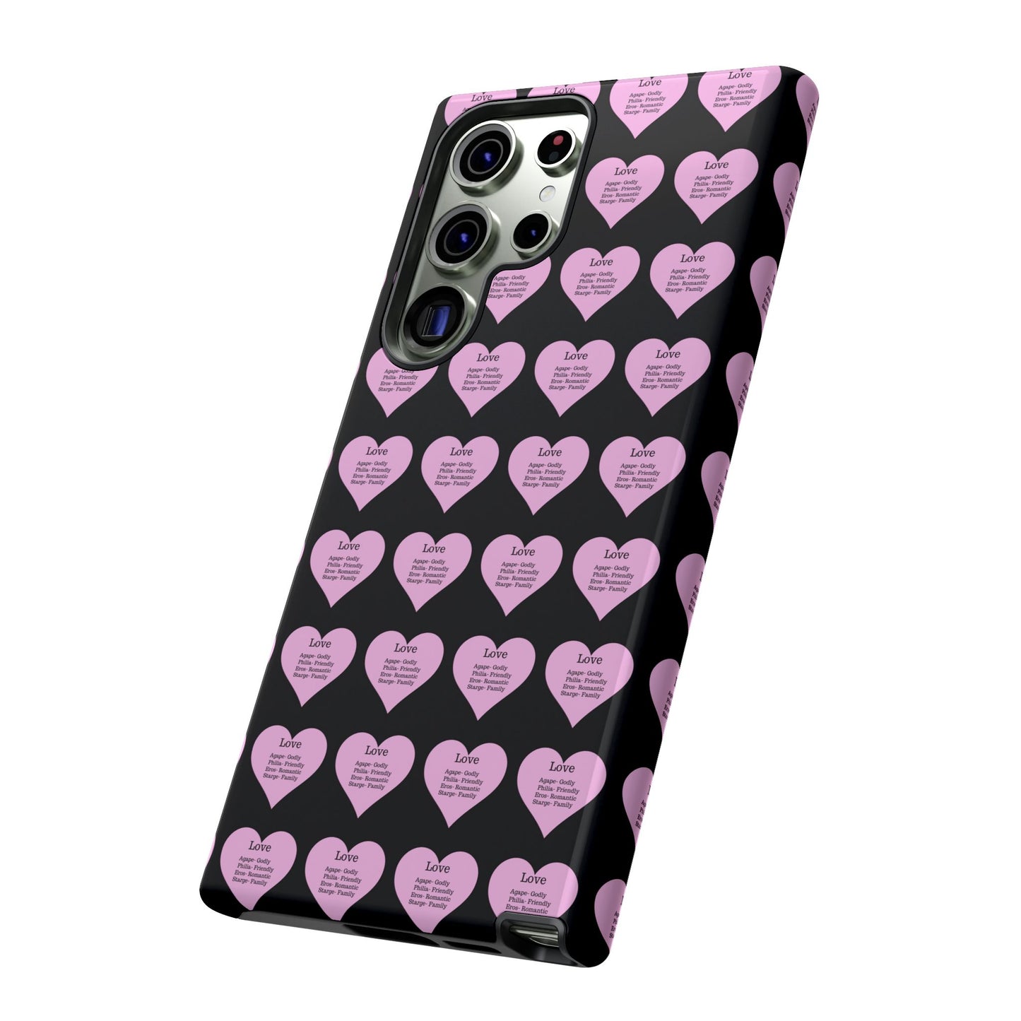 Hearts-A-Flutter Phone Case (Samsung)(Black)