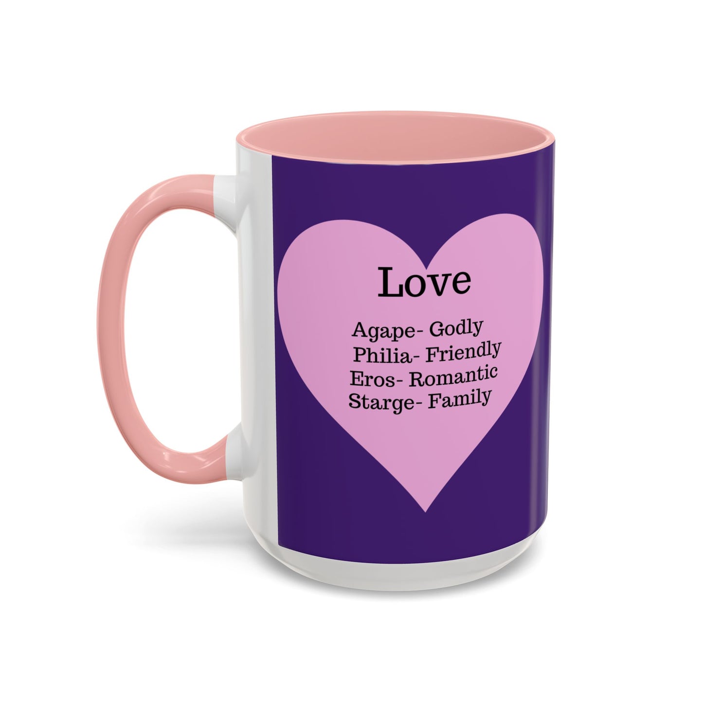 Charming Heart Accent Coffee Mug (Purple)