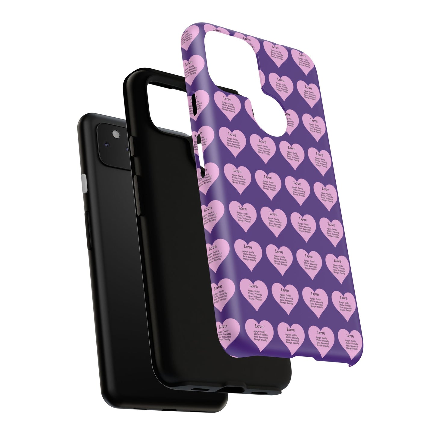 Hearts-A-Flutter Phone Case (iPhone, Google Pixel)(Purple)