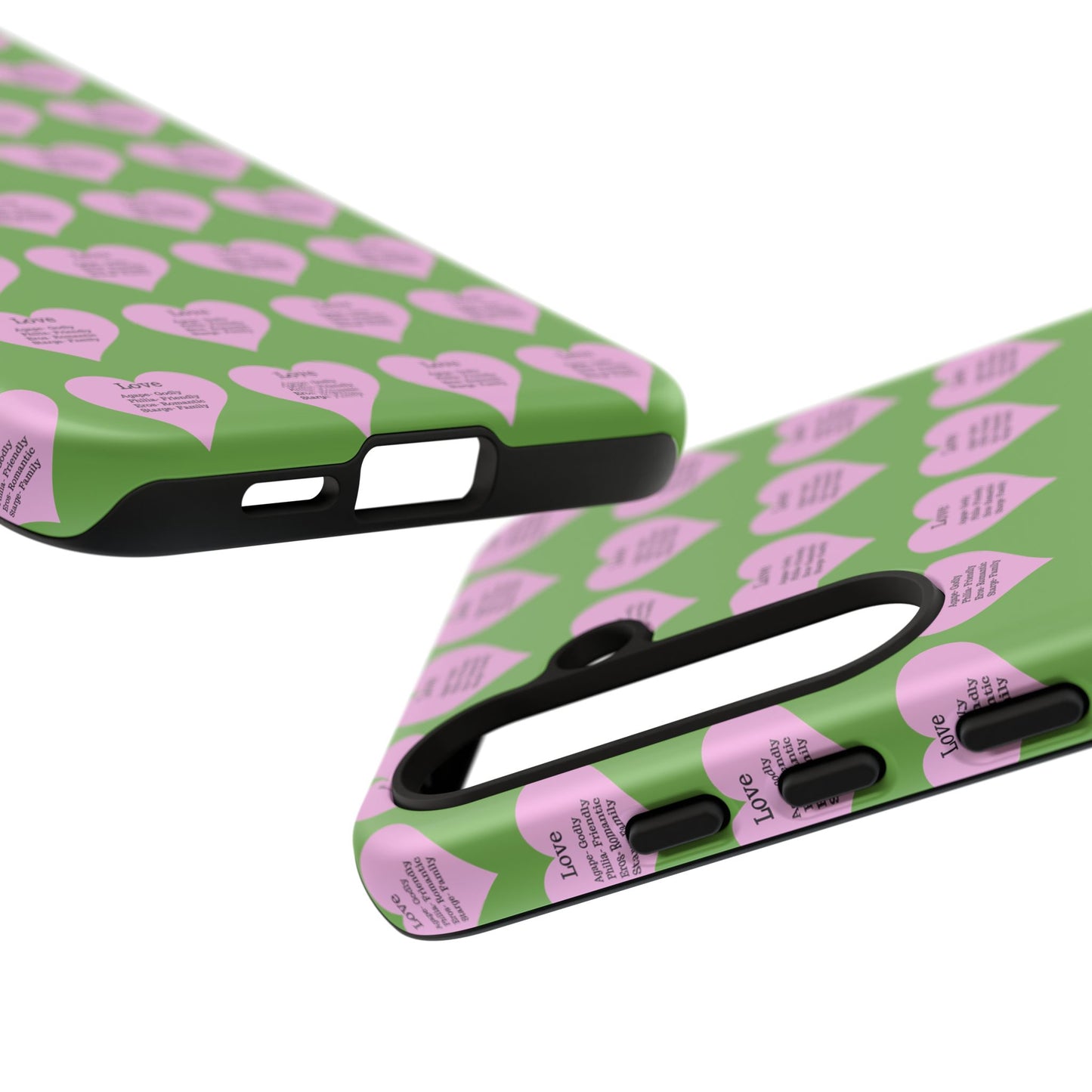 Hearts-A-Flutter Phone Case (Samsung)(Green)