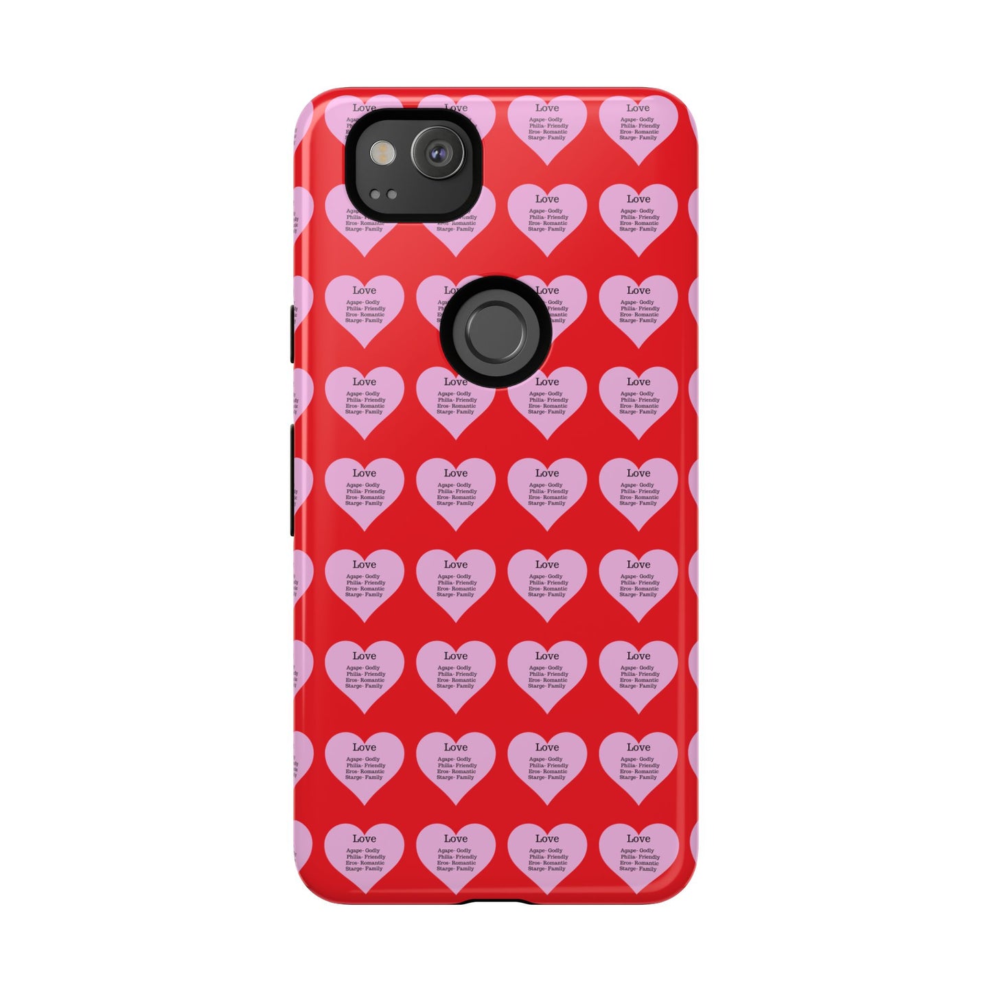 Hearts-A-Flutter Phone Case (iPhone, Google Pixel)(Red)