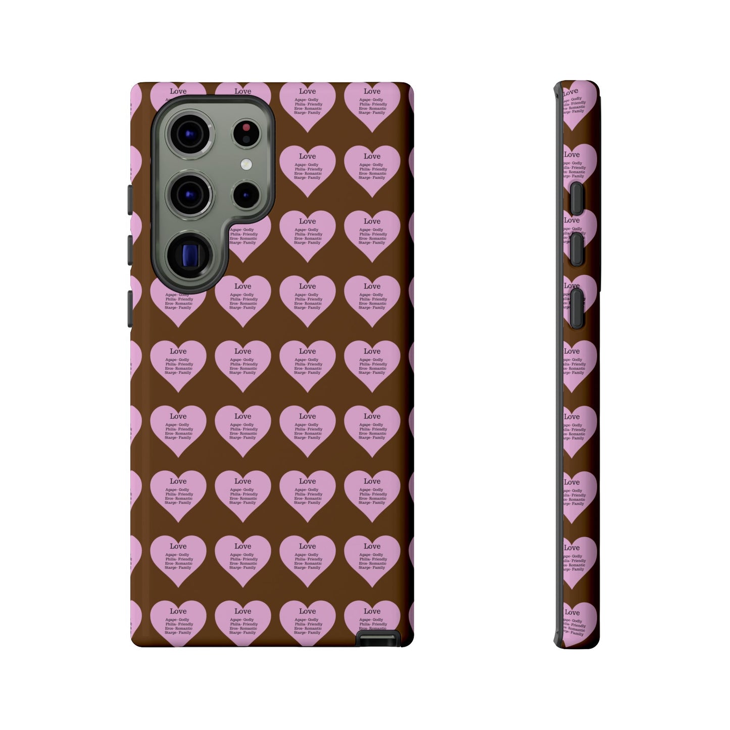 Hearts-A-Flutter Phone Case (Samsung)(Brown)