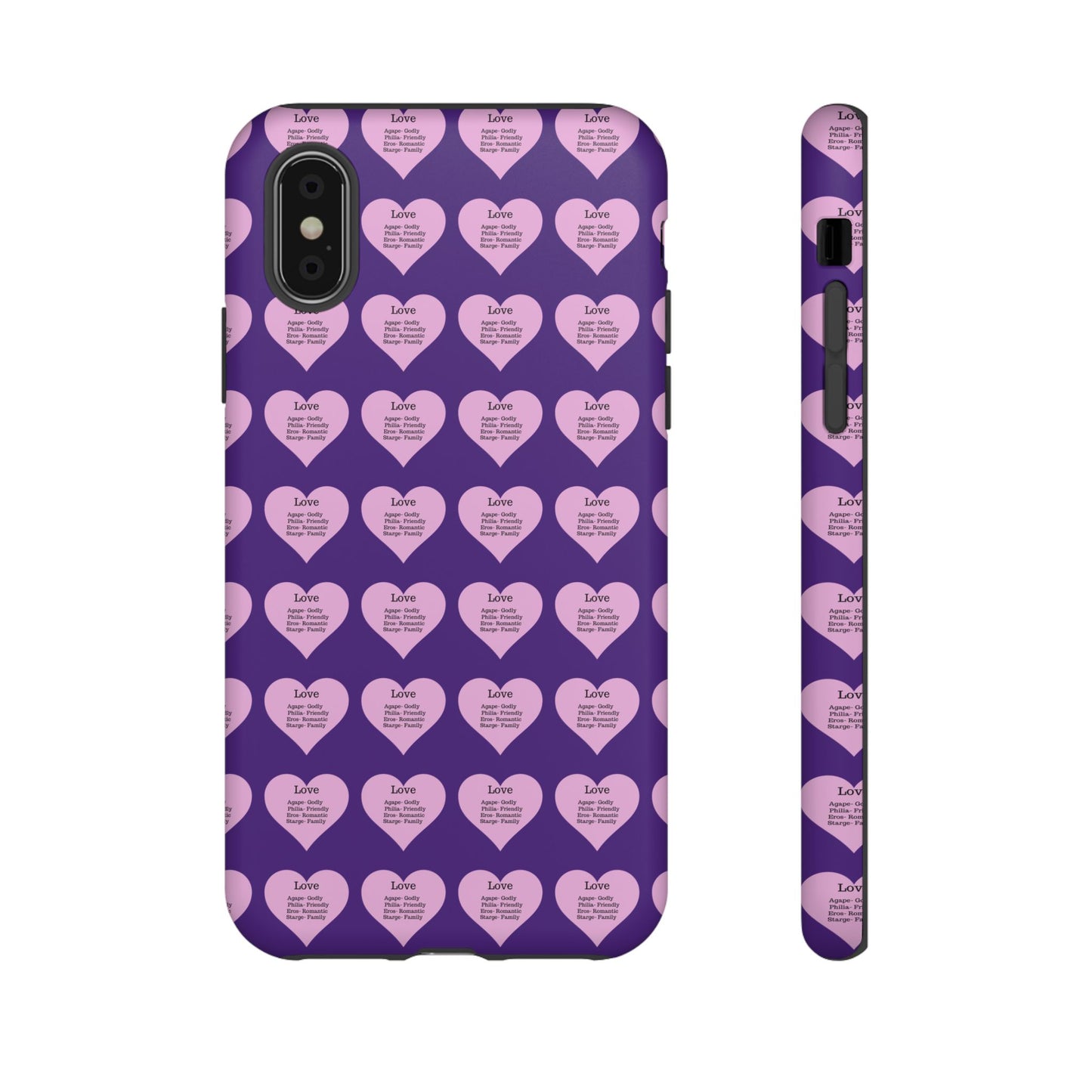 Hearts-A-Flutter Phone Case (iPhone, Google Pixel)(Purple)