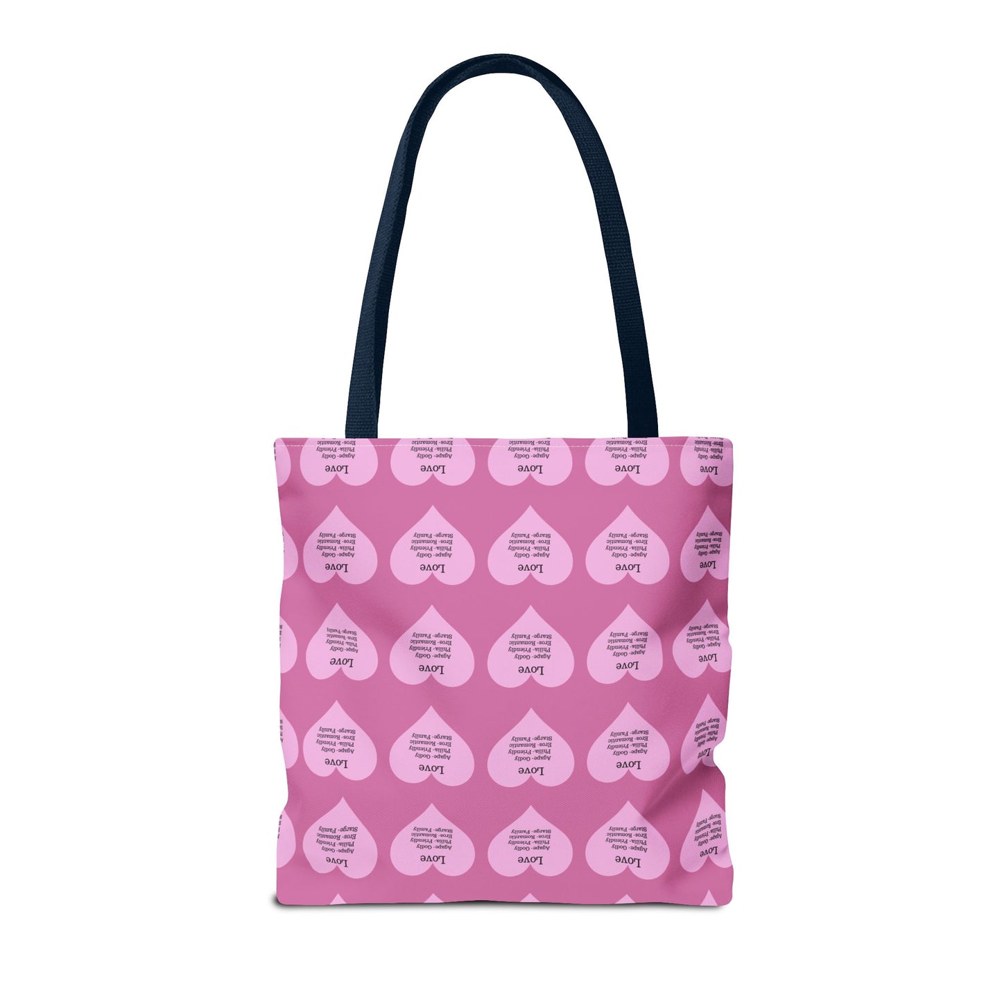Pink Hearts Tote Bag (Light pink)