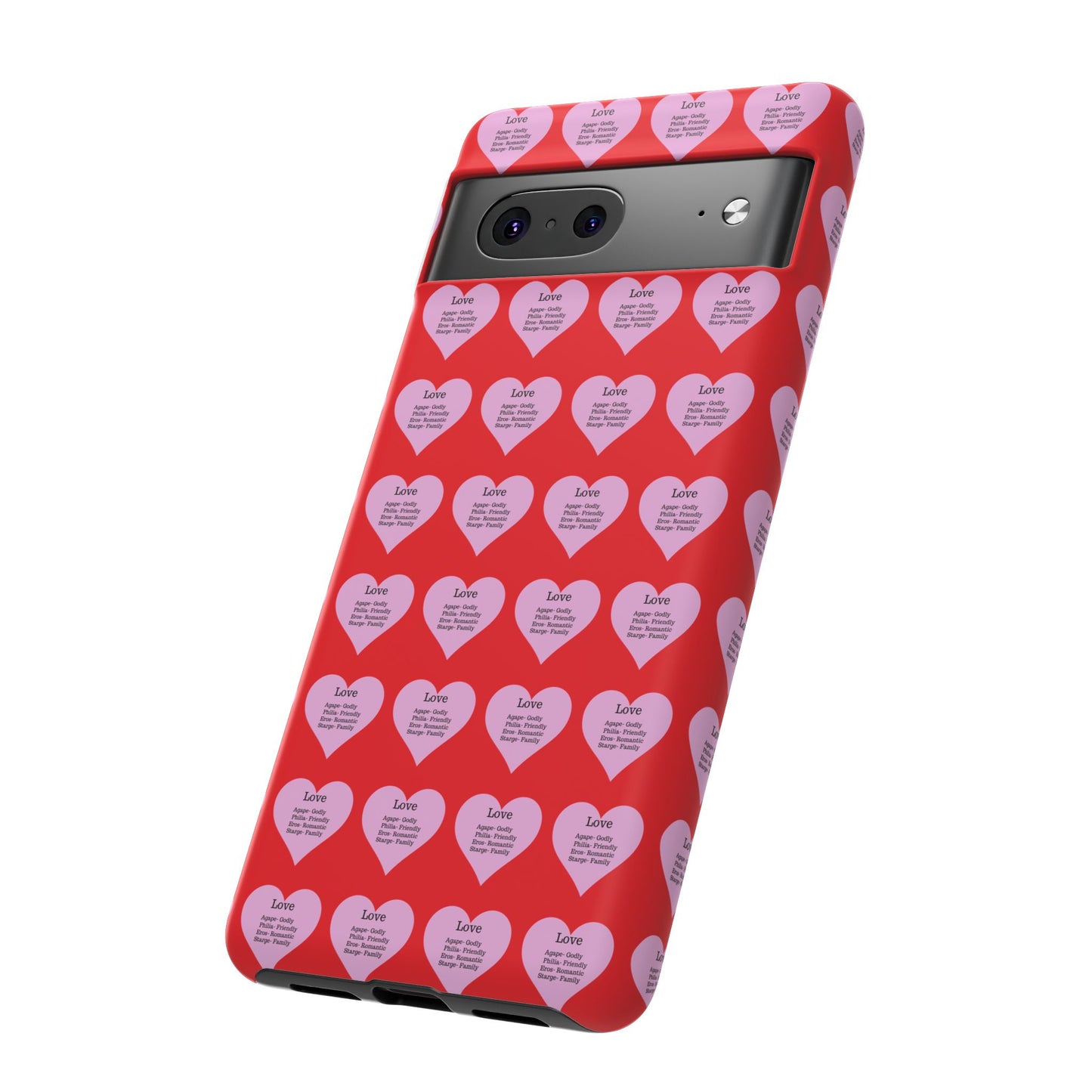 Hearts-A-Flutter Phone Case (iPhone, Google Pixel)(Red)