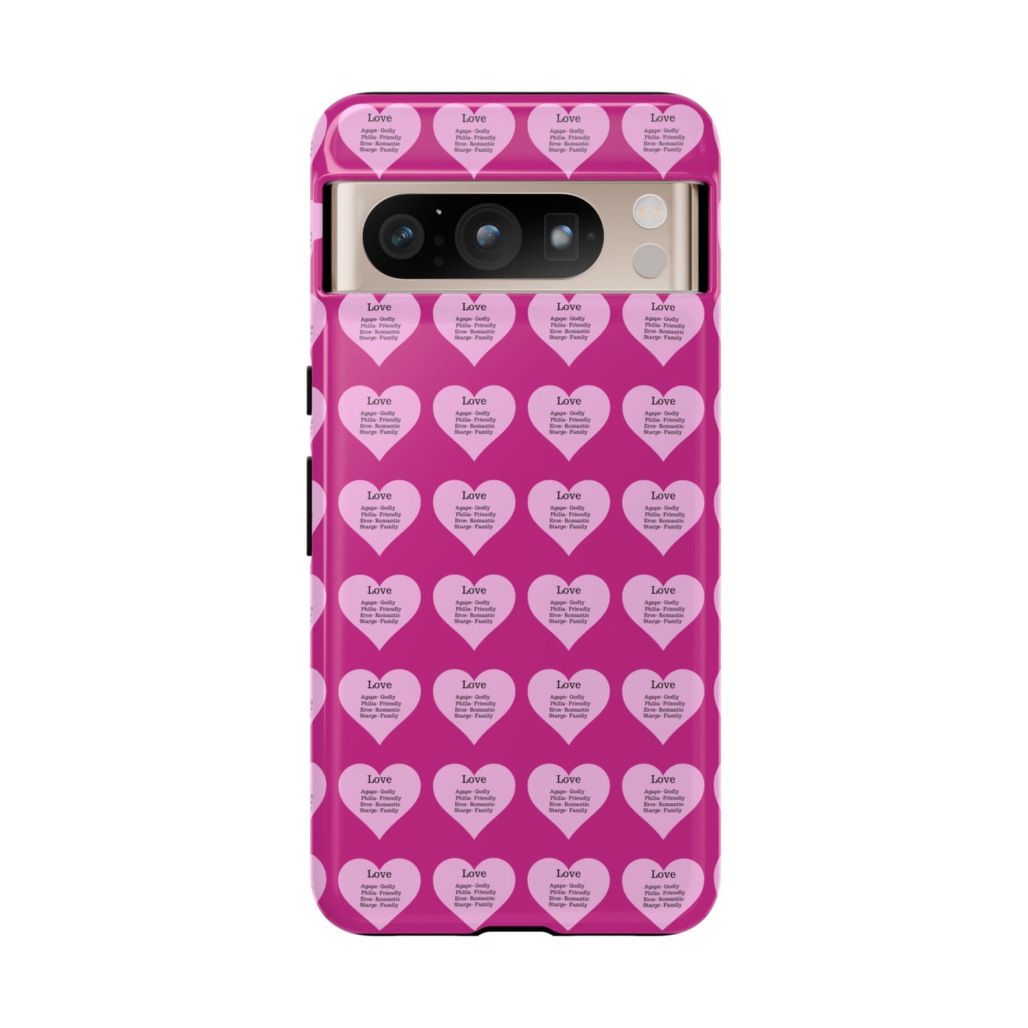 Hearts-A-Flutter Phone Case (iPhone, Google Pixel)(Pink)