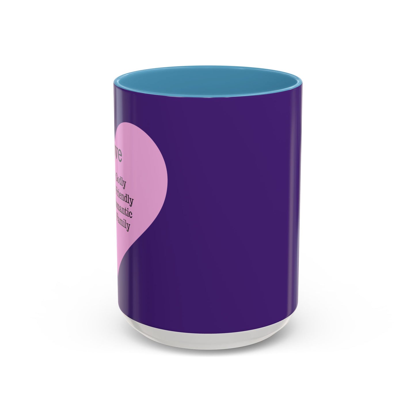 Charming Heart Accent Coffee Mug (Purple)