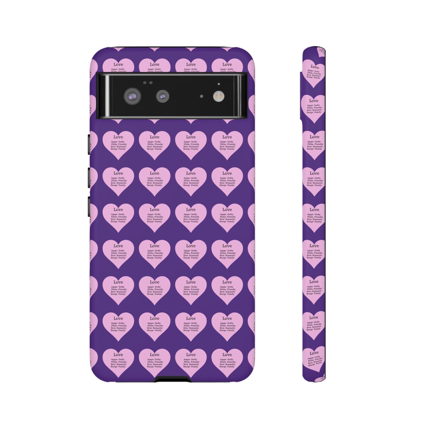 Hearts-A-Flutter Phone Case (iPhone, Google Pixel)(Purple)
