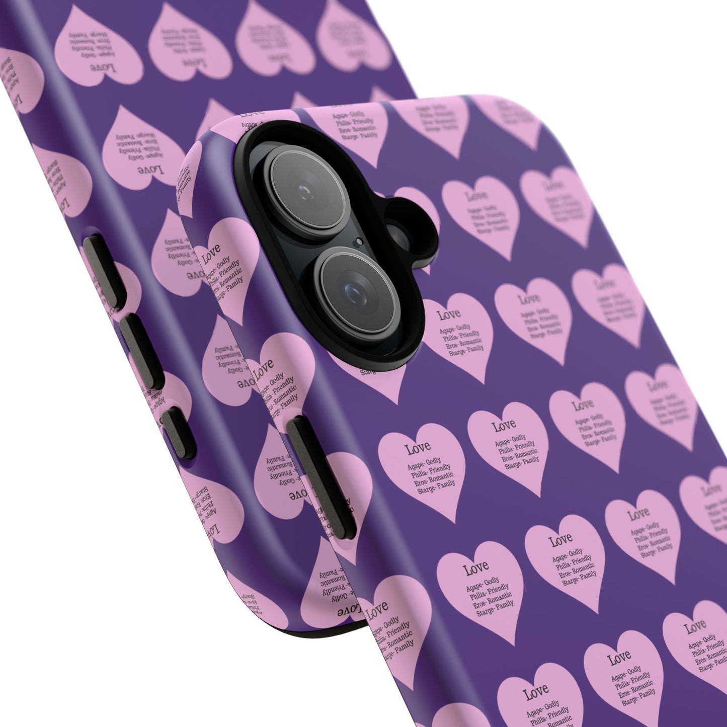 Hearts-A-Flutter Phone Case (iPhone, Google Pixel)(Purple)