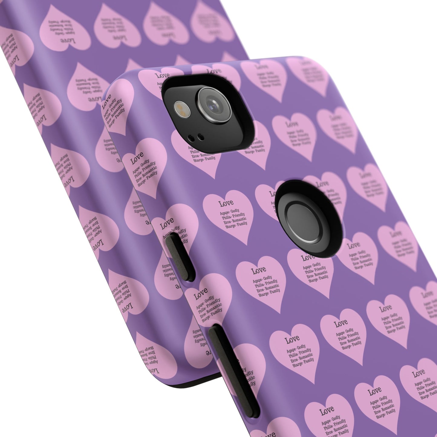Hearts-A-Flutter Phone Case (iPhone, Google Pixel)(Light purple)