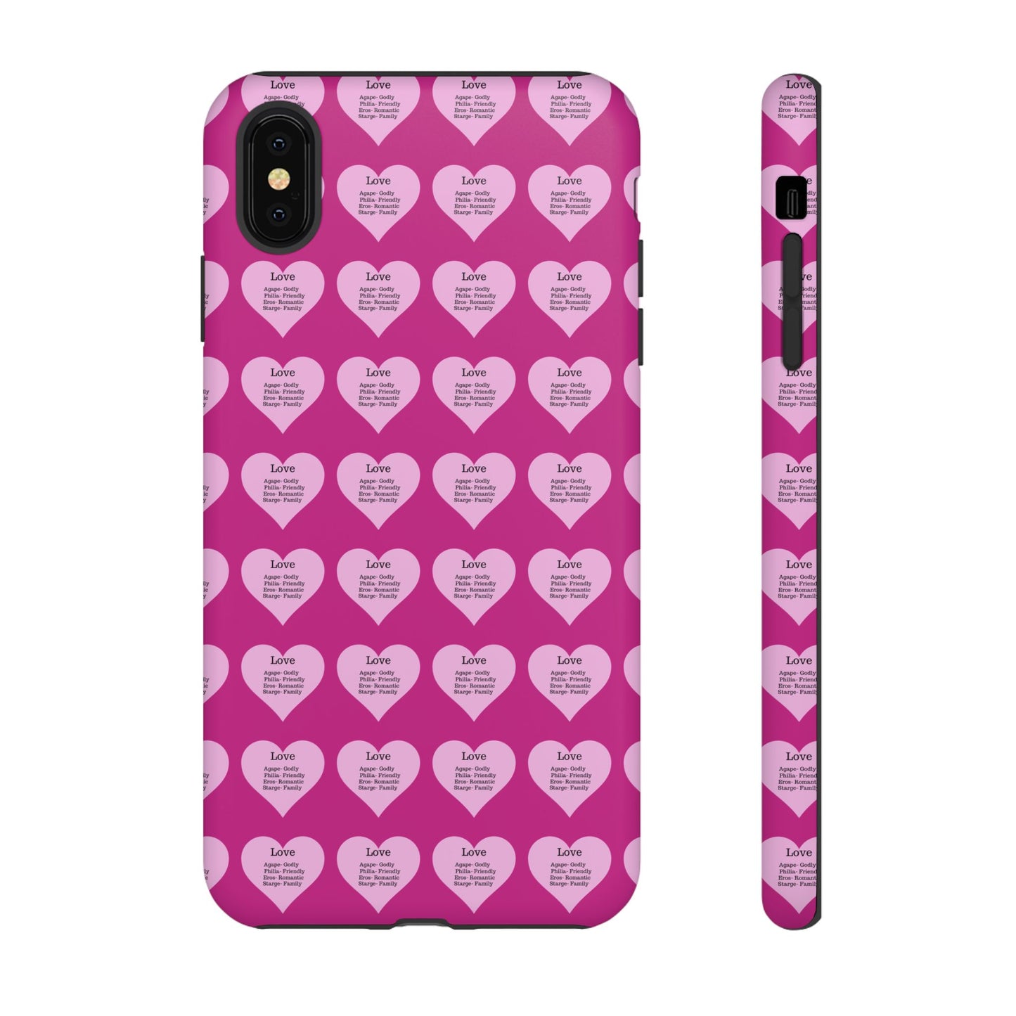Hearts-A-Flutter Phone Case (iPhone, Google Pixel)(Pink)