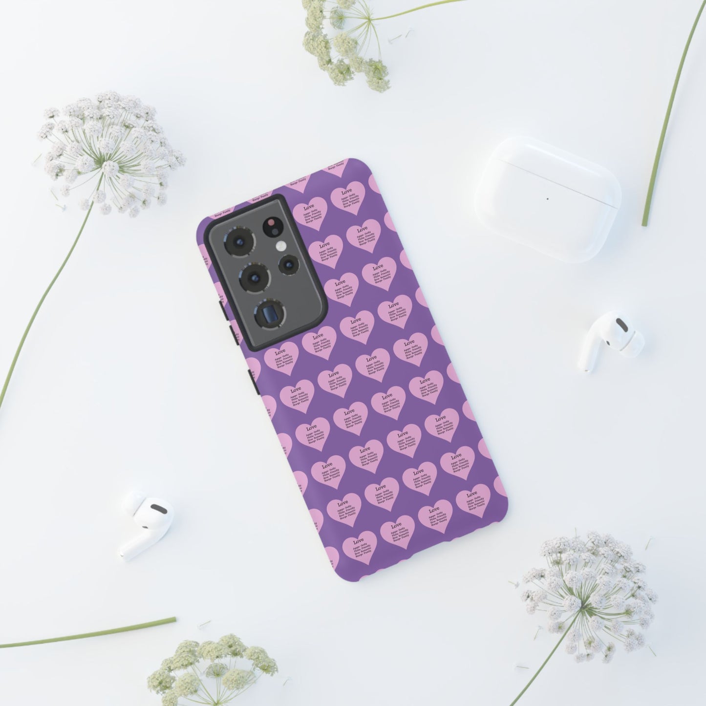 Hearts-A-Flutter Phone Case (Samsung)(Light purple)