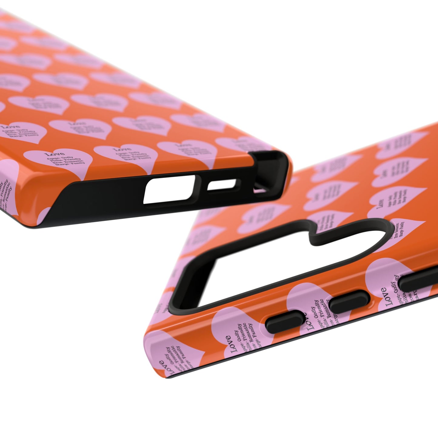 Hearts-A-Flutter Phone Case (Samsung)(Orange)