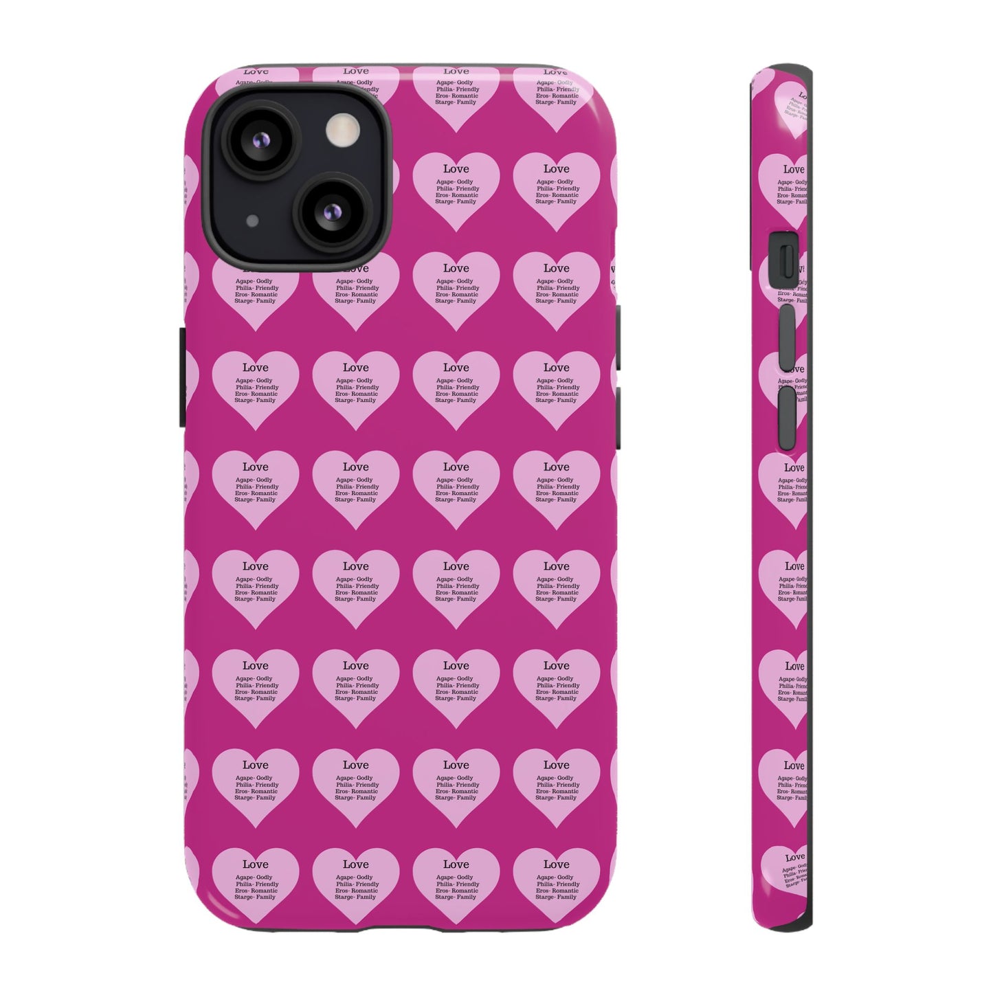 Hearts-A-Flutter Phone Case (iPhone, Google Pixel)(Pink)