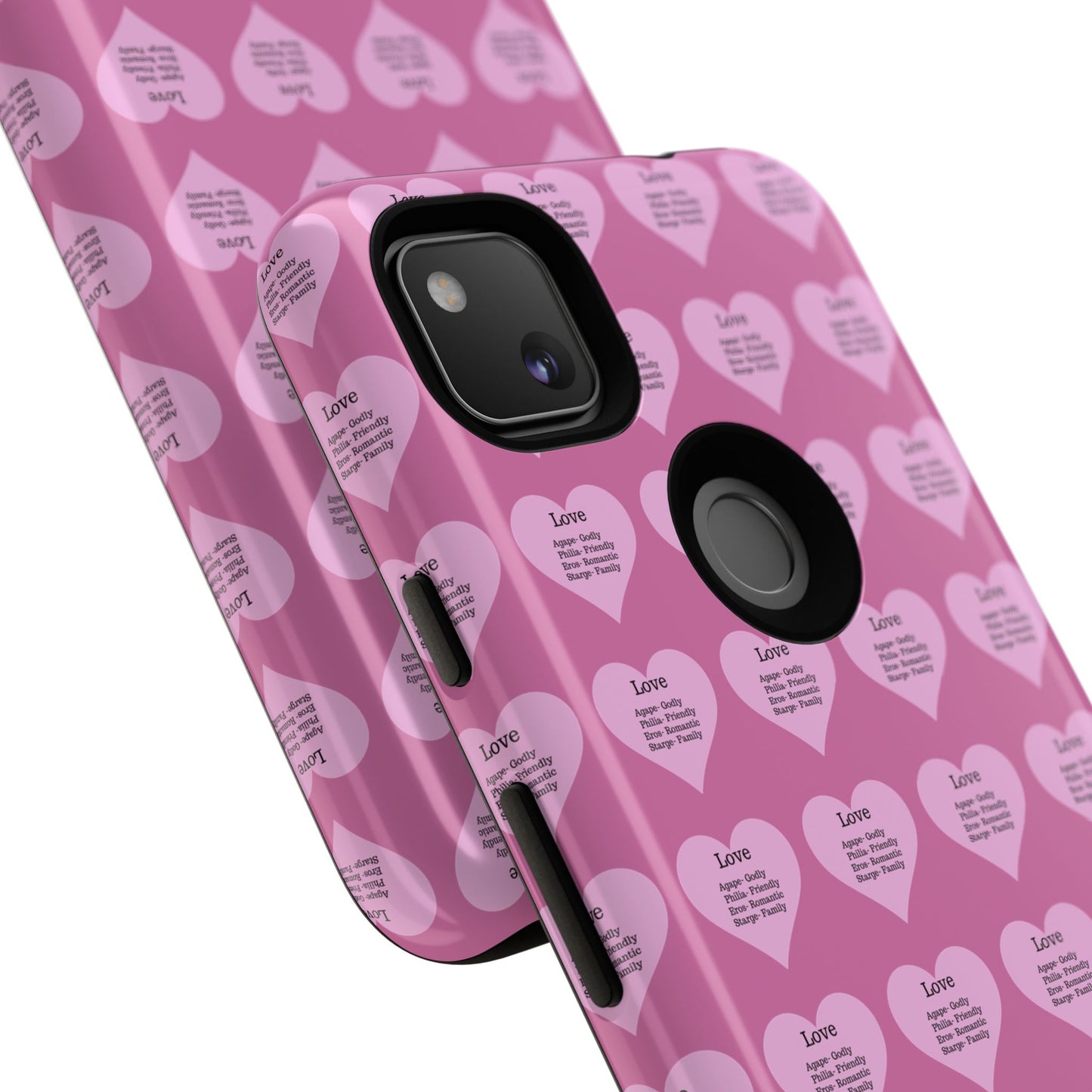 Hearts-A-Flutter Phone Case (iPhone, Google Pixel)(Light pink)