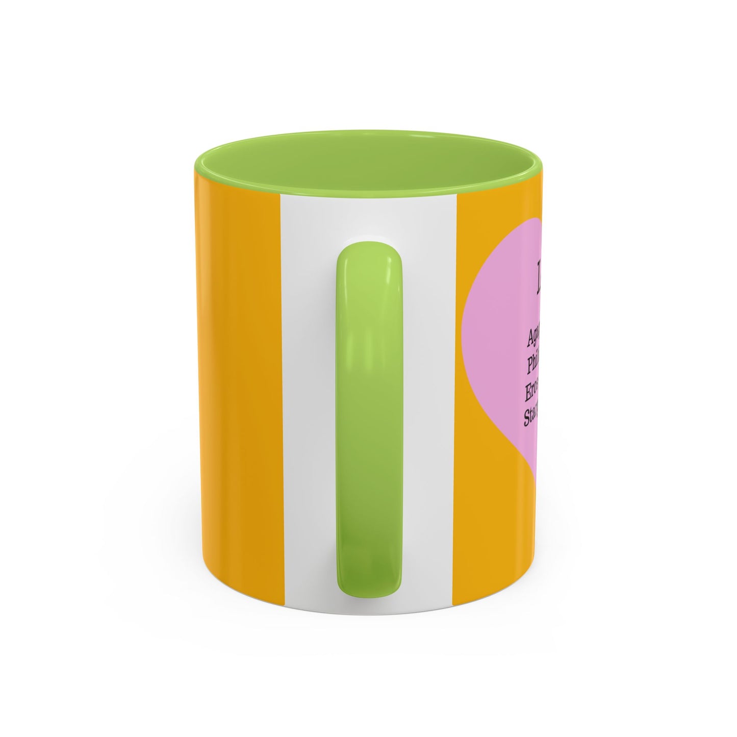 Charming Heart Accent Coffee Mug (Yellow)