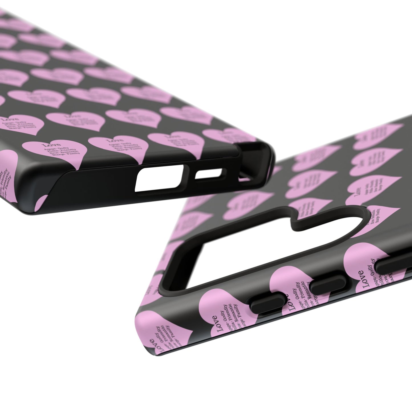 Hearts-A-Flutter Phone Case (Samsung)(Black)