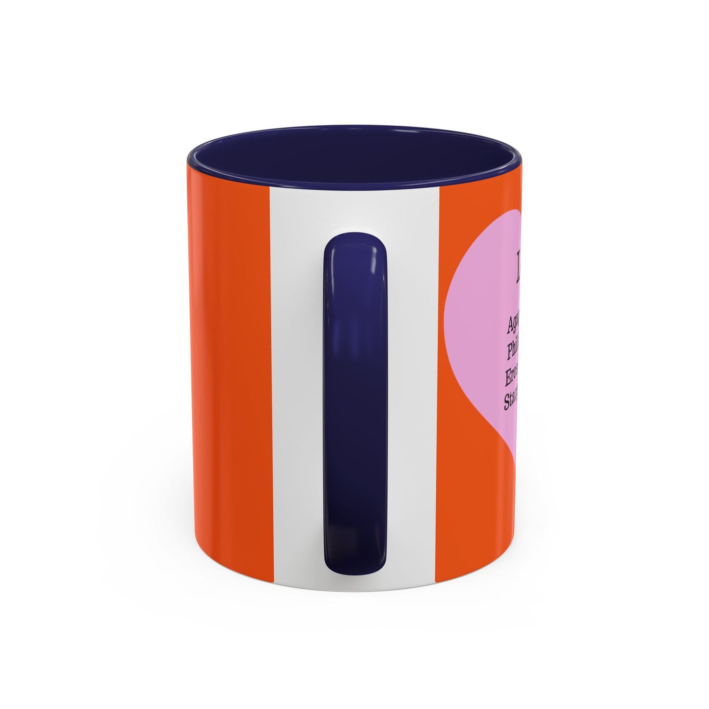 Charming Heart Accent Coffee Mug (Orange)