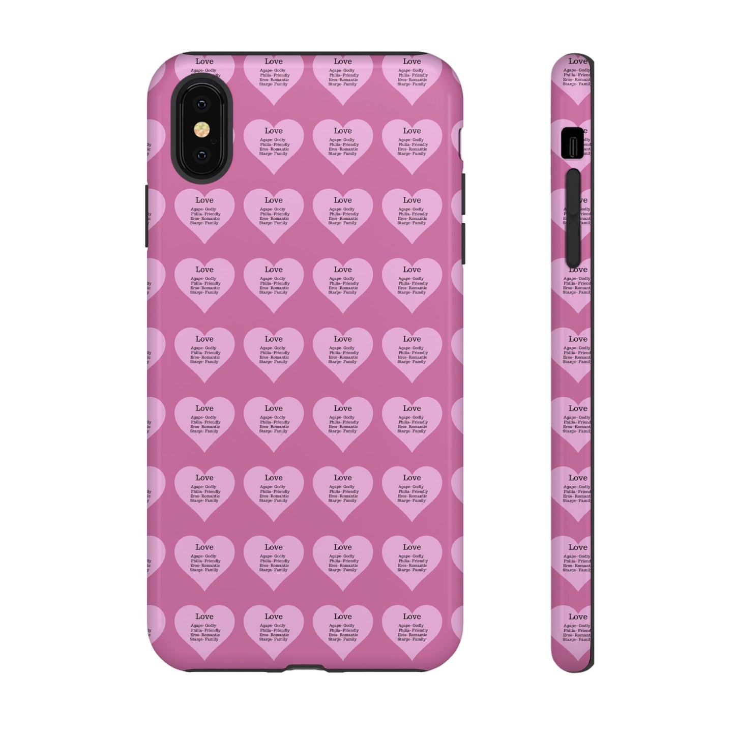 Hearts-A-Flutter Phone Case (iPhone, Google Pixel)(Light pink)