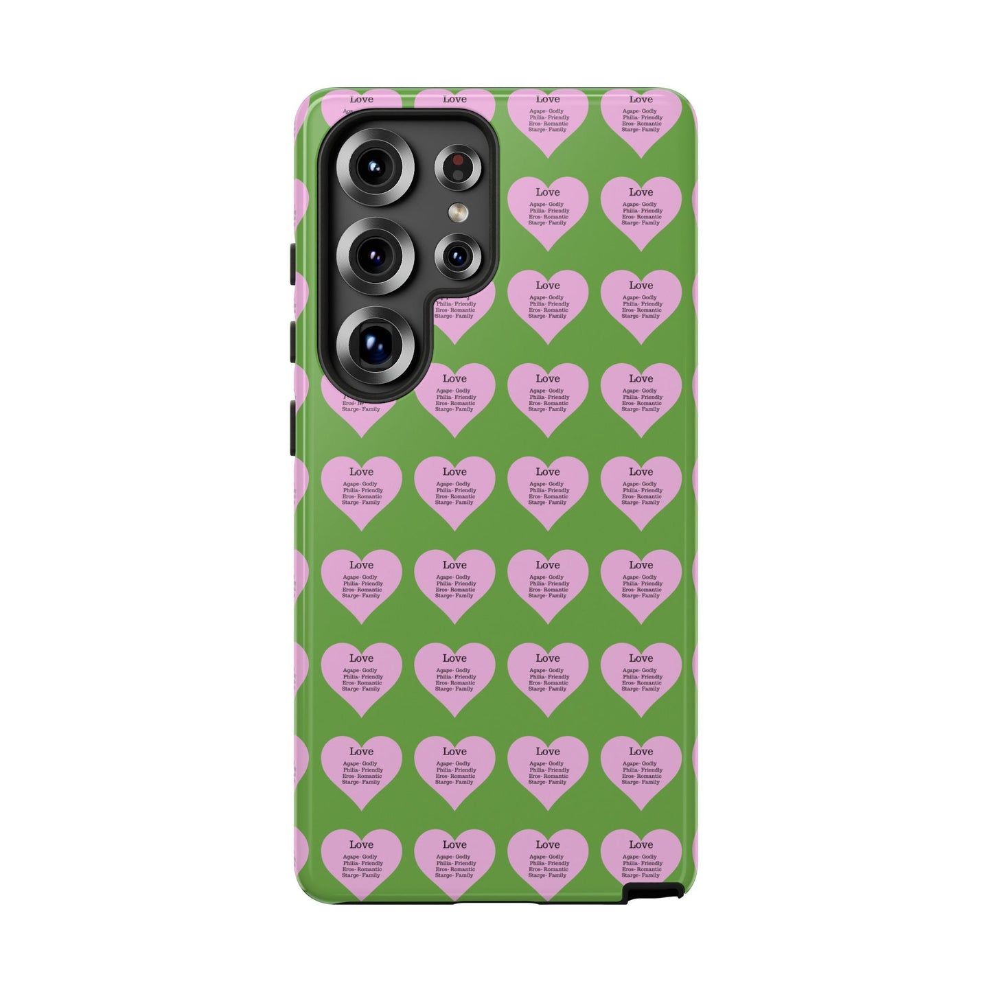 Hearts-A-Flutter Phone Case (Samsung)(Green)