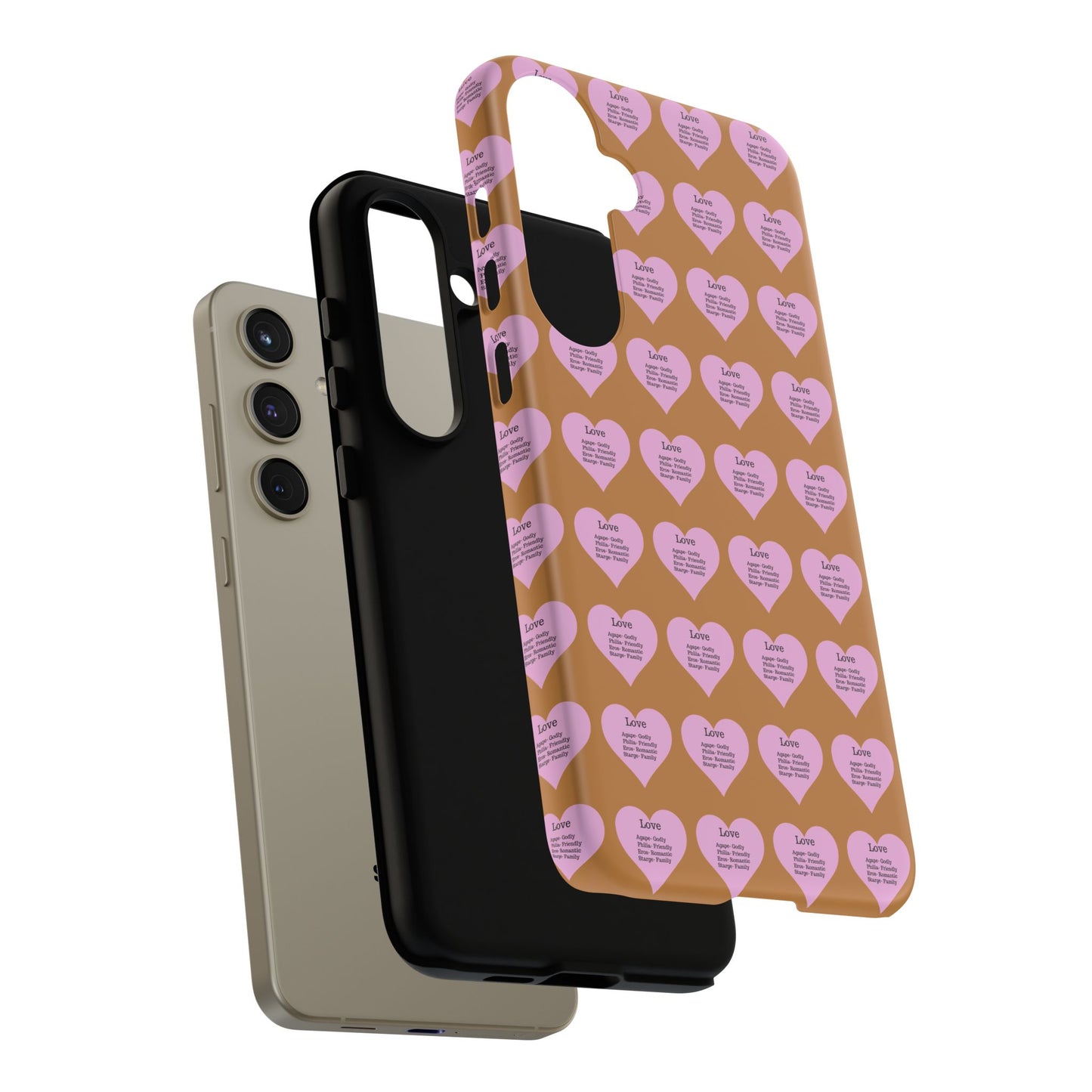 Hearts-A-Flutter Phone Case (Samsung)(Light brown)
