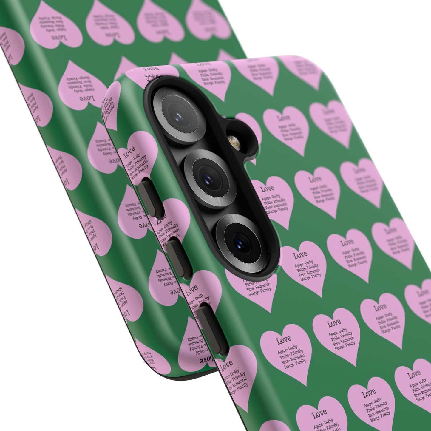 Hearts-A-Flutter Phone Case (Samsung)(Dark green)