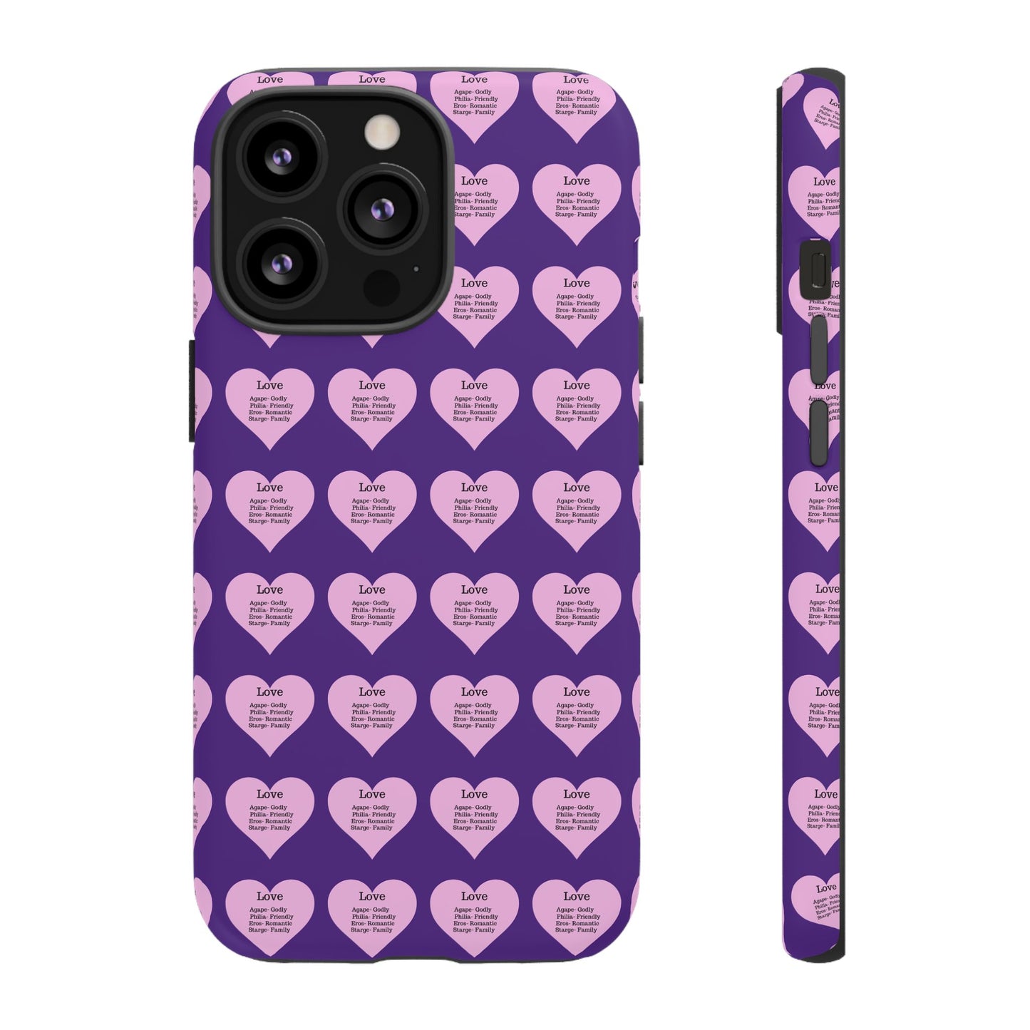 Hearts-A-Flutter Phone Case (iPhone, Google Pixel)(Purple)
