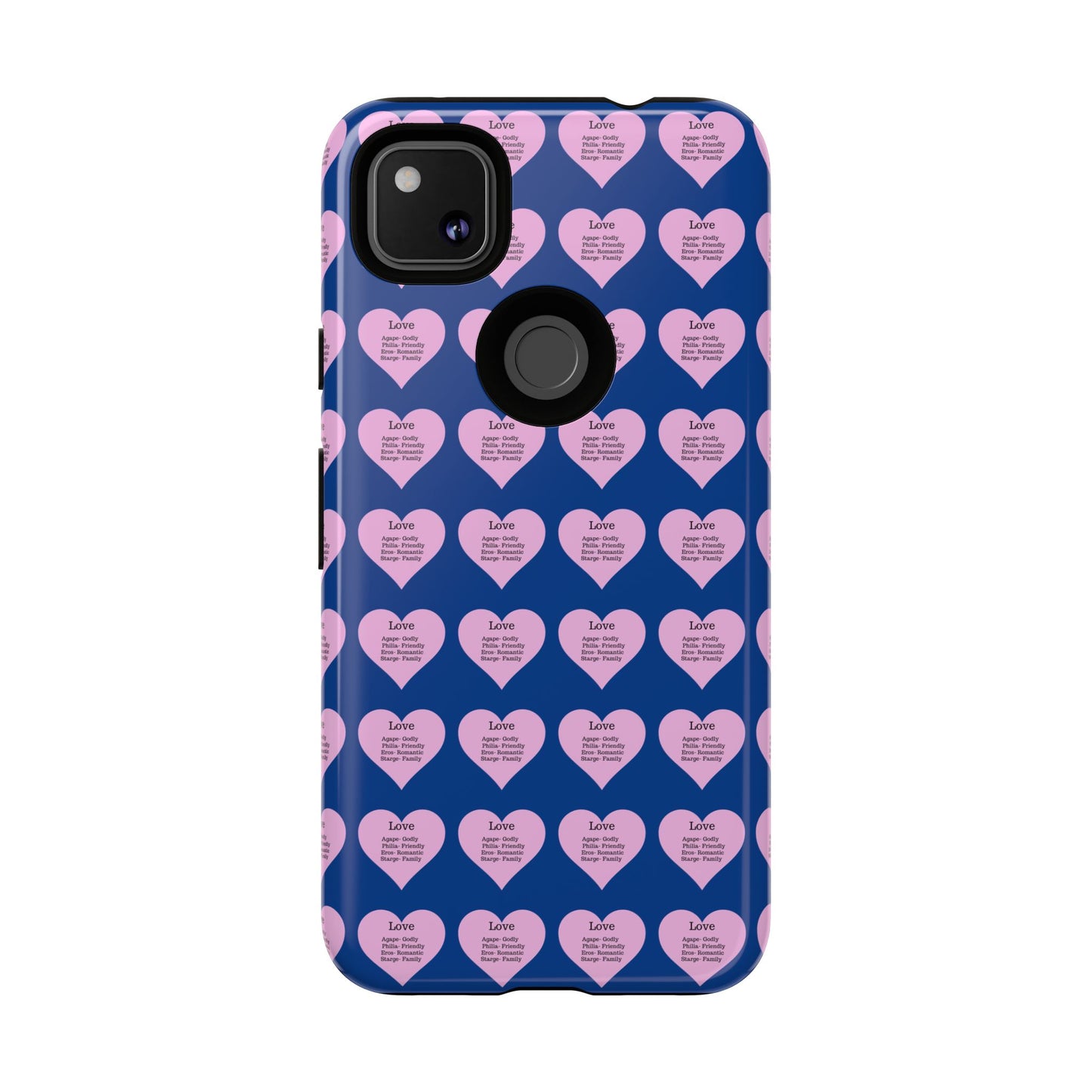 Hearts-A-Flutter Phone Case (iPhone, Google Pixel)(Dark blue)