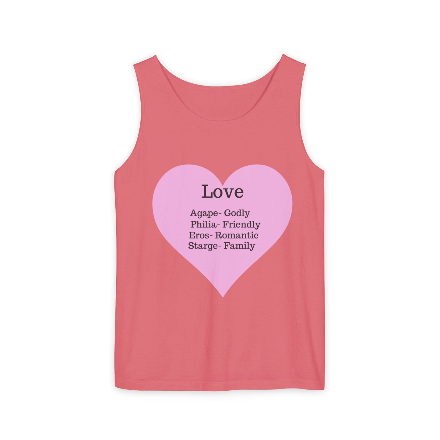 Unisex "Love" Definitions Garment-Dyed Tank Top
